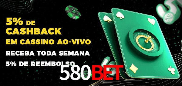 Promoções do cassino ao Vivo 580bet